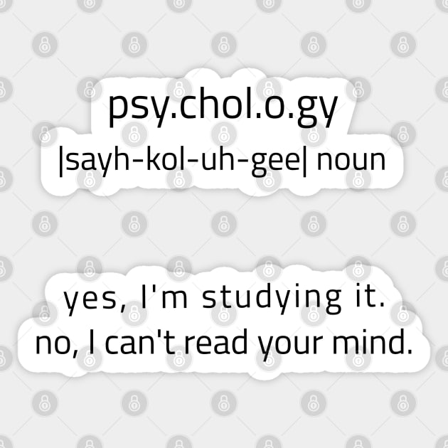 Yes I'm Studying Psychology Sticker by JC's Fitness Co.